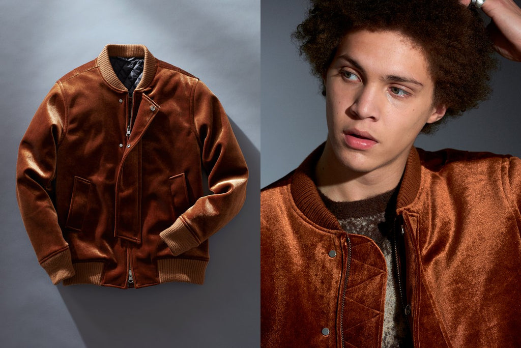 Calvin Velvet Flight Jacket