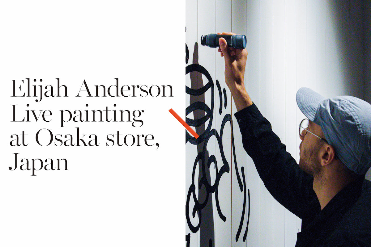 Elijah Anderson Live painting at Osaka store