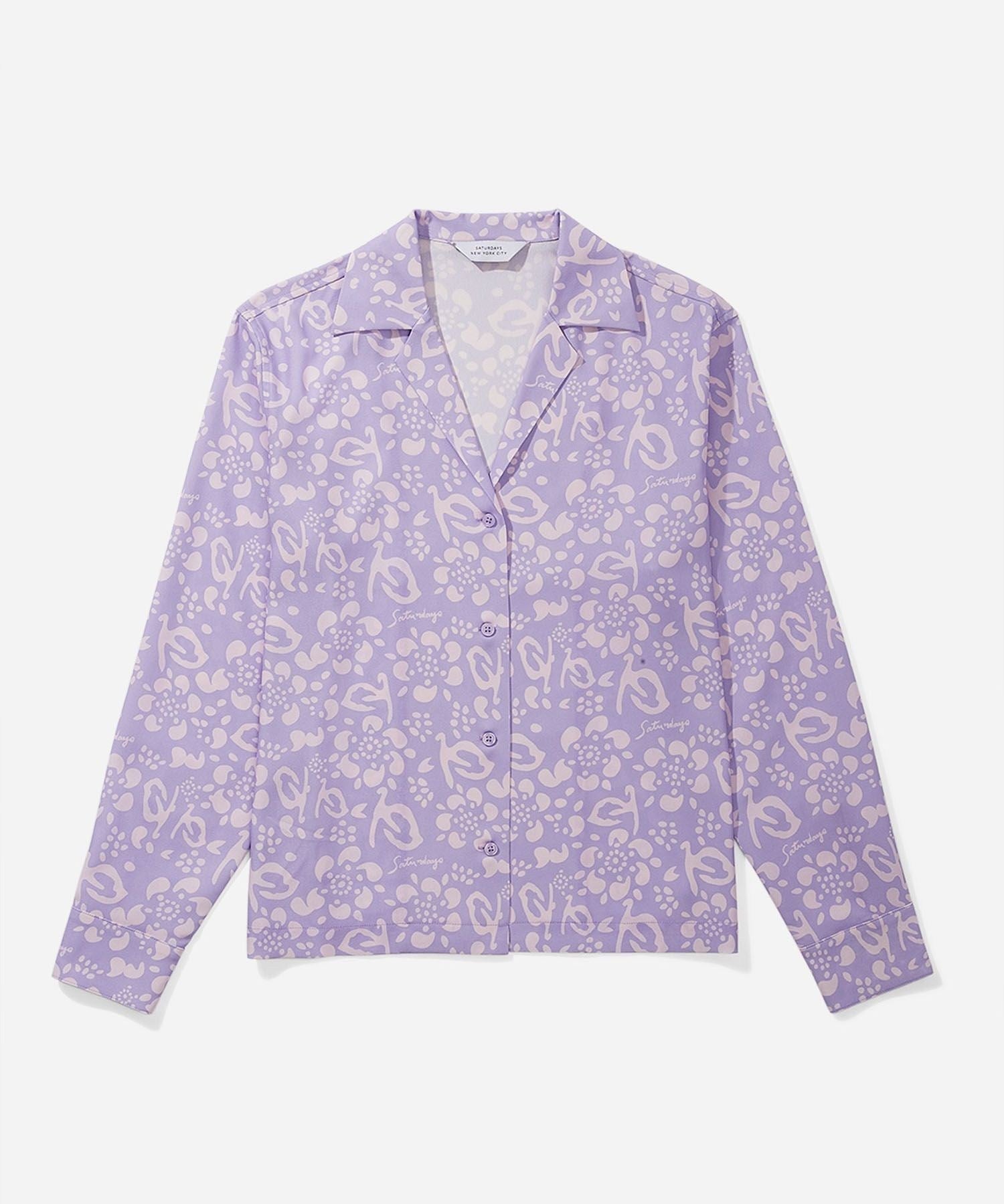 CRYS PRINTED SHEER L/S SHIRT