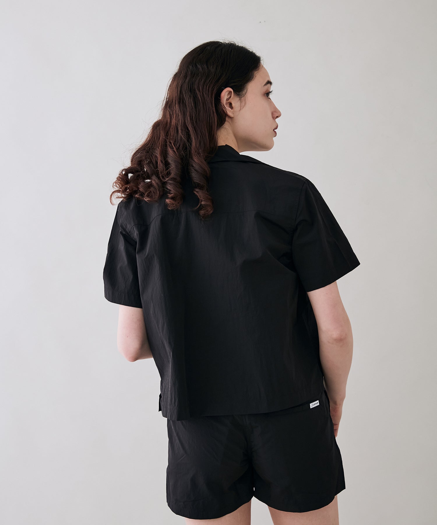 Dani Nylon Camp Collar Shirt