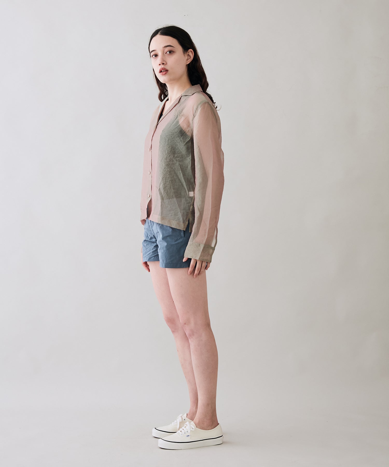 Crys Sheer Emb Shirt