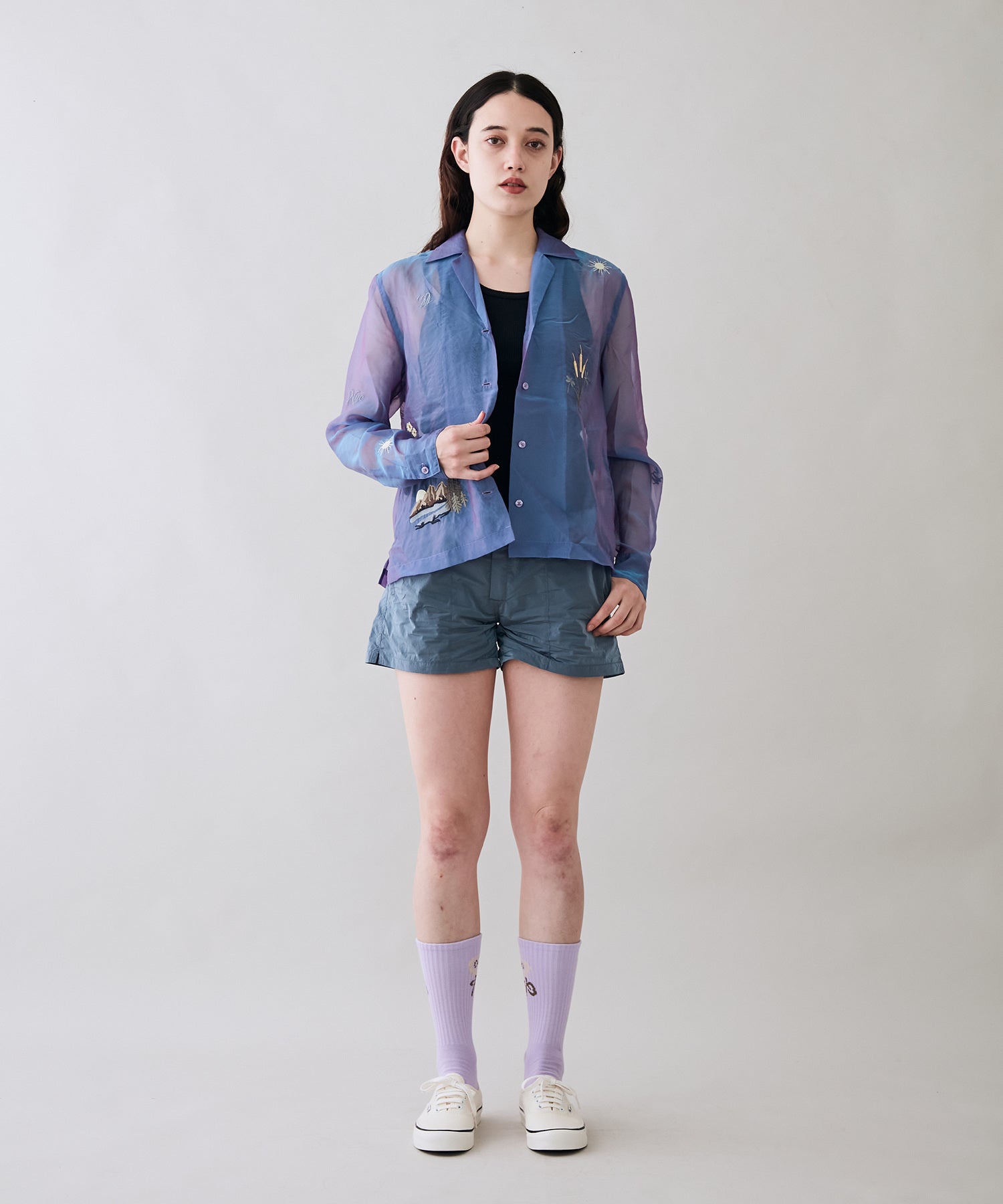 Crys Sheer Emb Shirt
