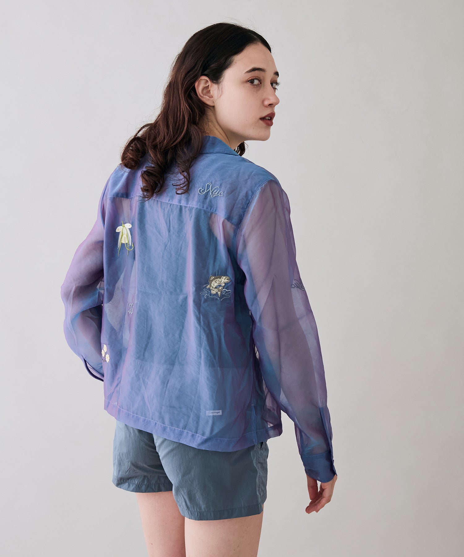 Crys Sheer Emb Shirt