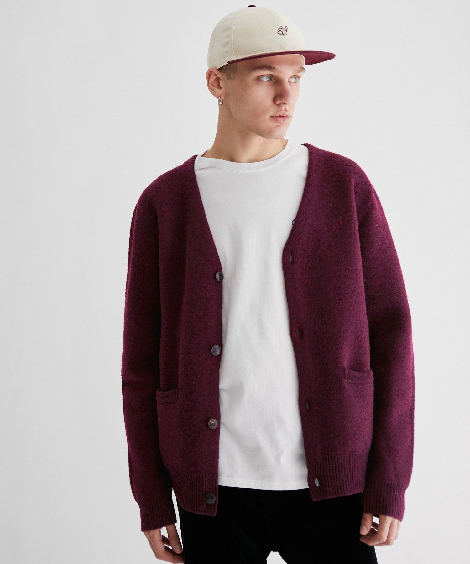 MICHAEL BOILED WOOL CARDIGAN