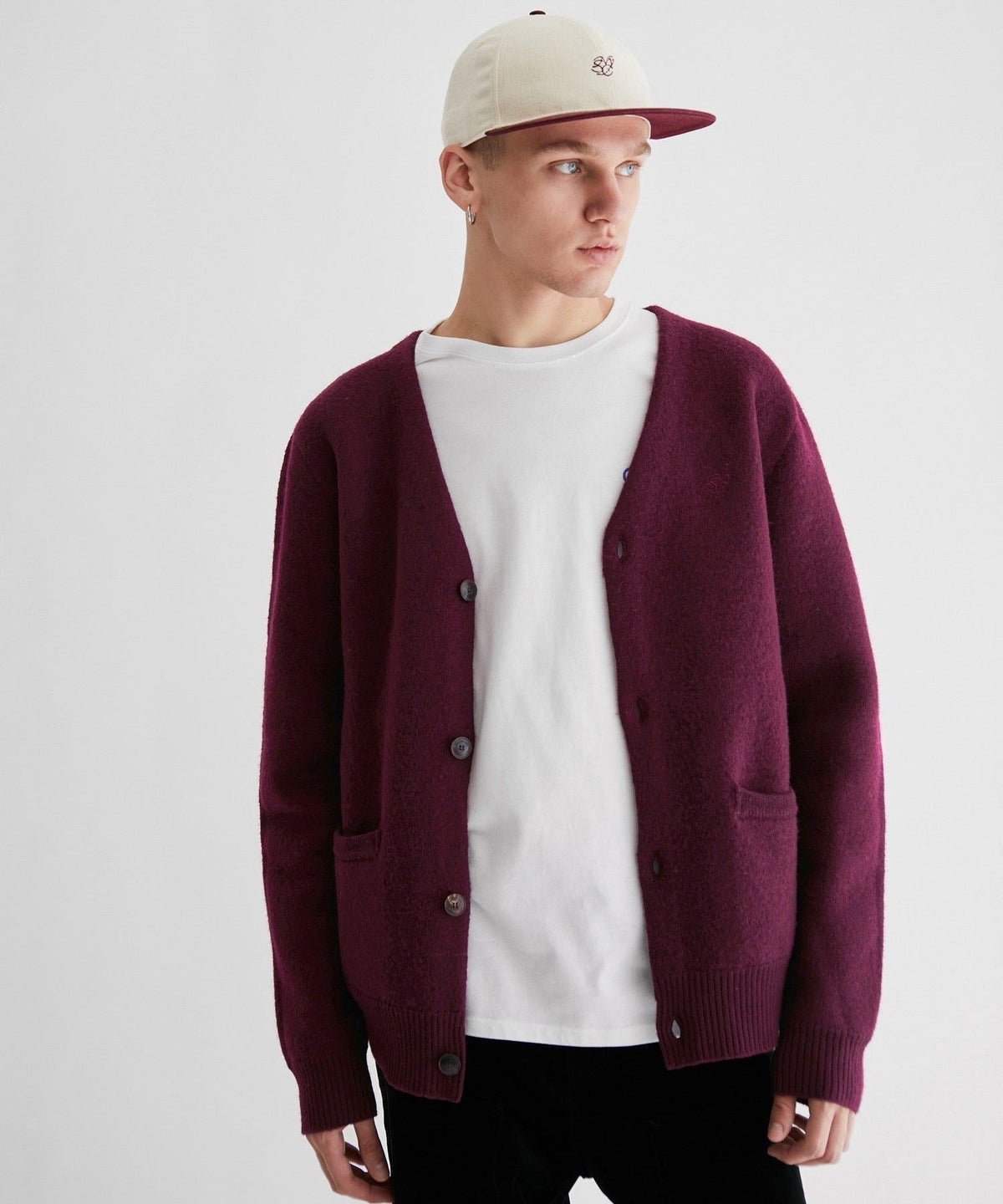 MICHAEL BOILED WOOL CARDIGAN
