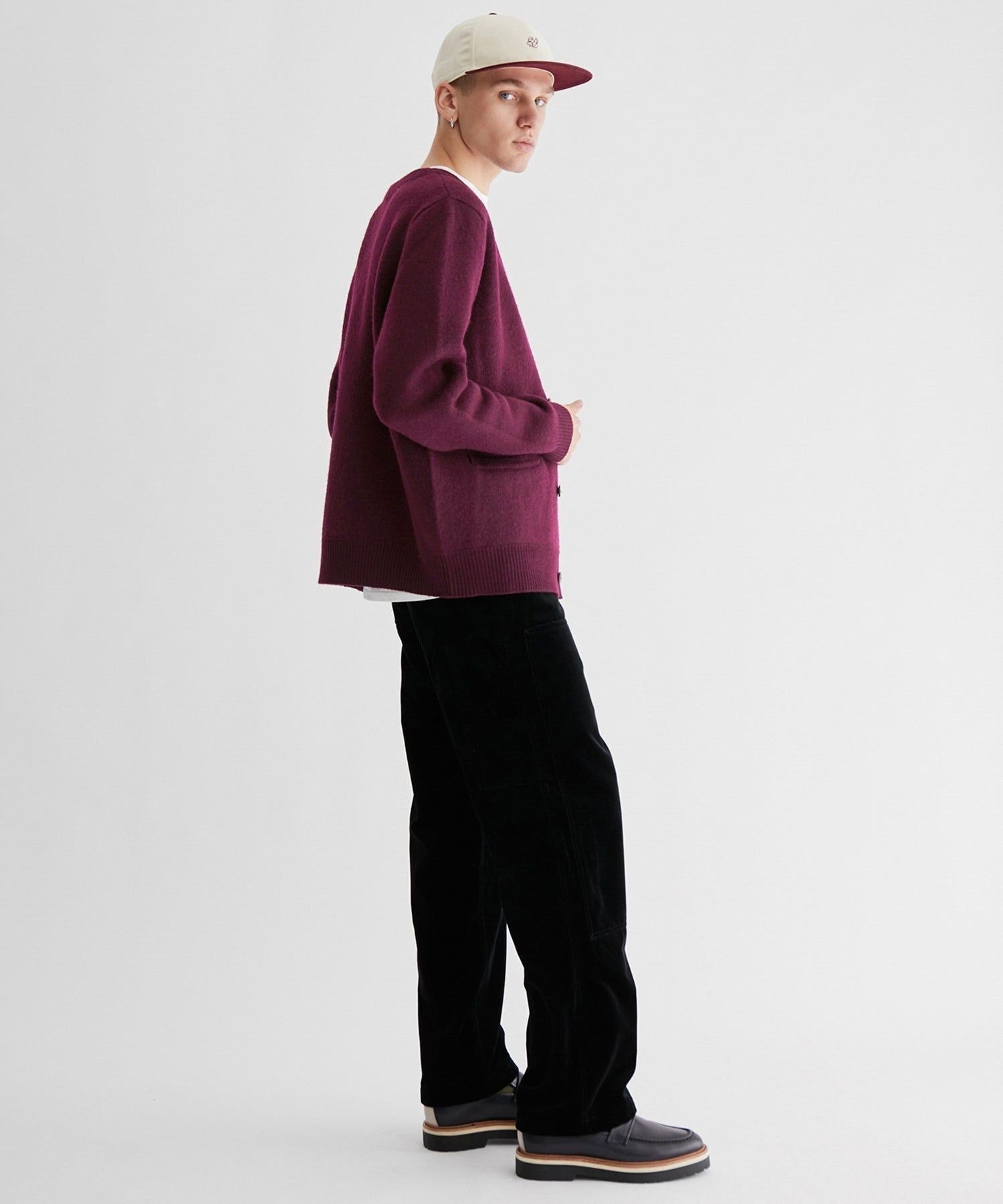 MICHAEL BOILED WOOL CARDIGAN