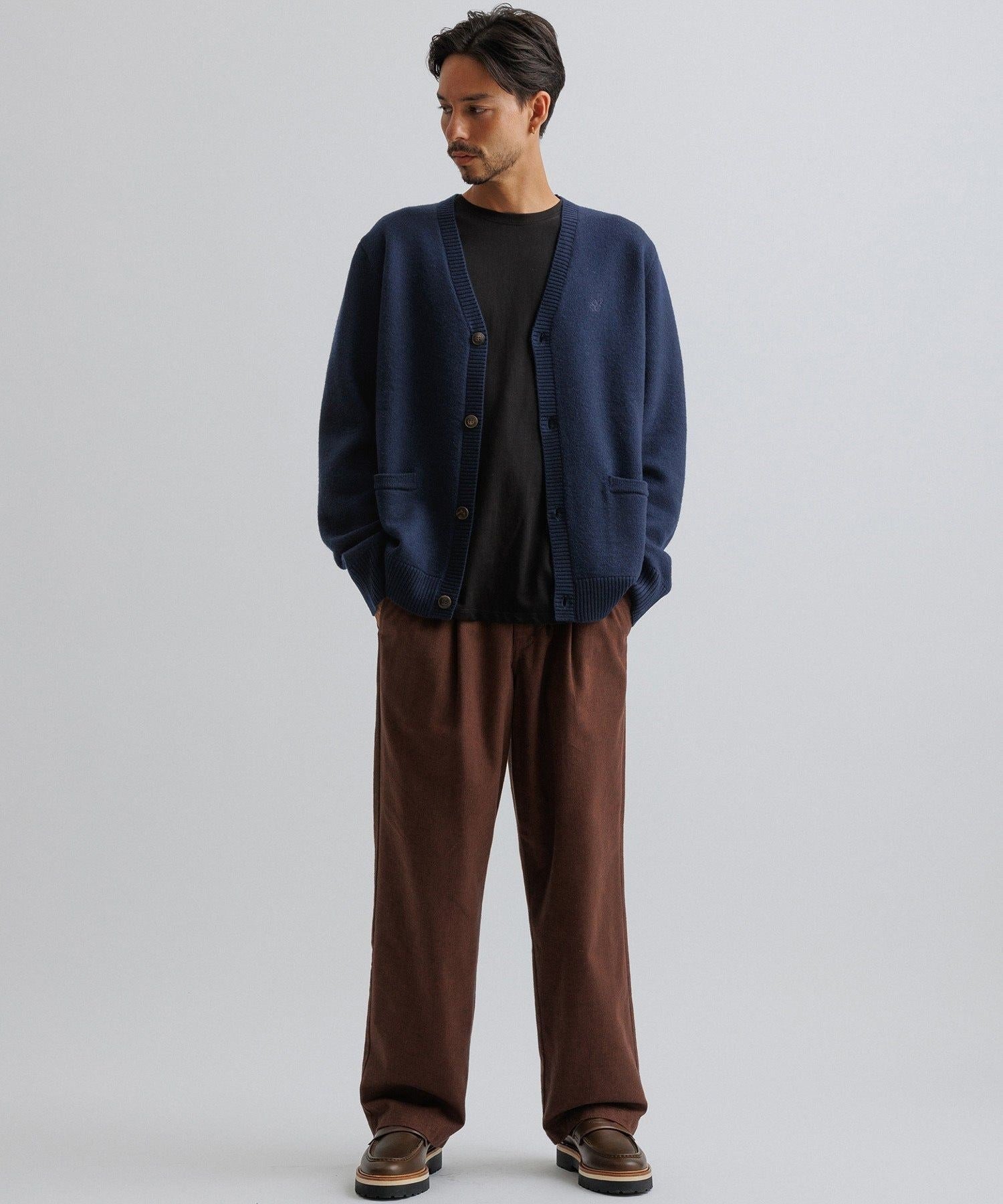 MICHAEL BOILED WOOL CARDIGAN