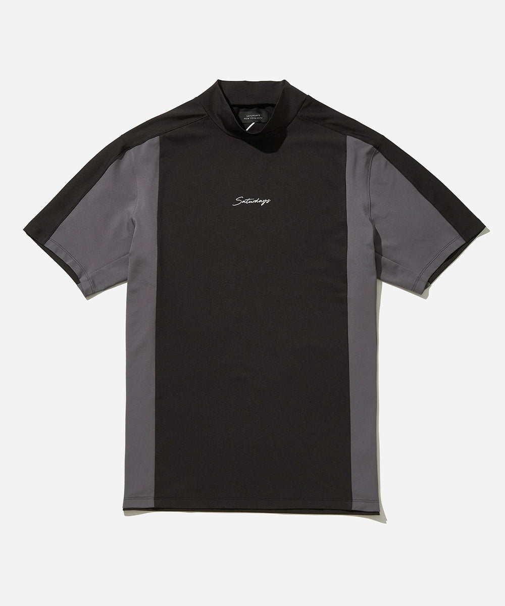 【新品】SATURDAYS NEW YORK CITY　長袖モック　ブラックXL おすすめ サタデーズニューヨークシティ ゴルフウェア 長袖