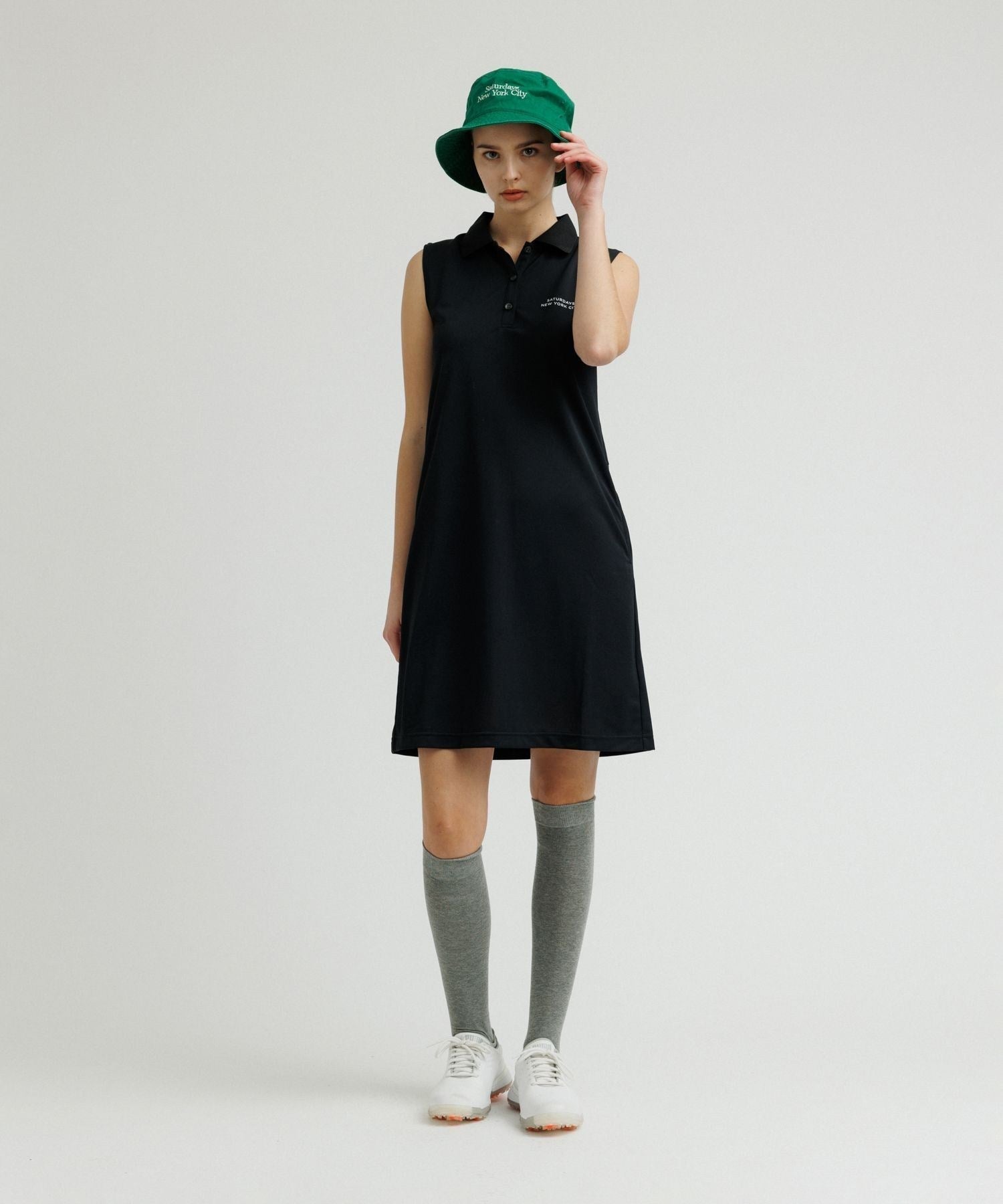 Cutline Basic Polo Onepiece | WOMEN