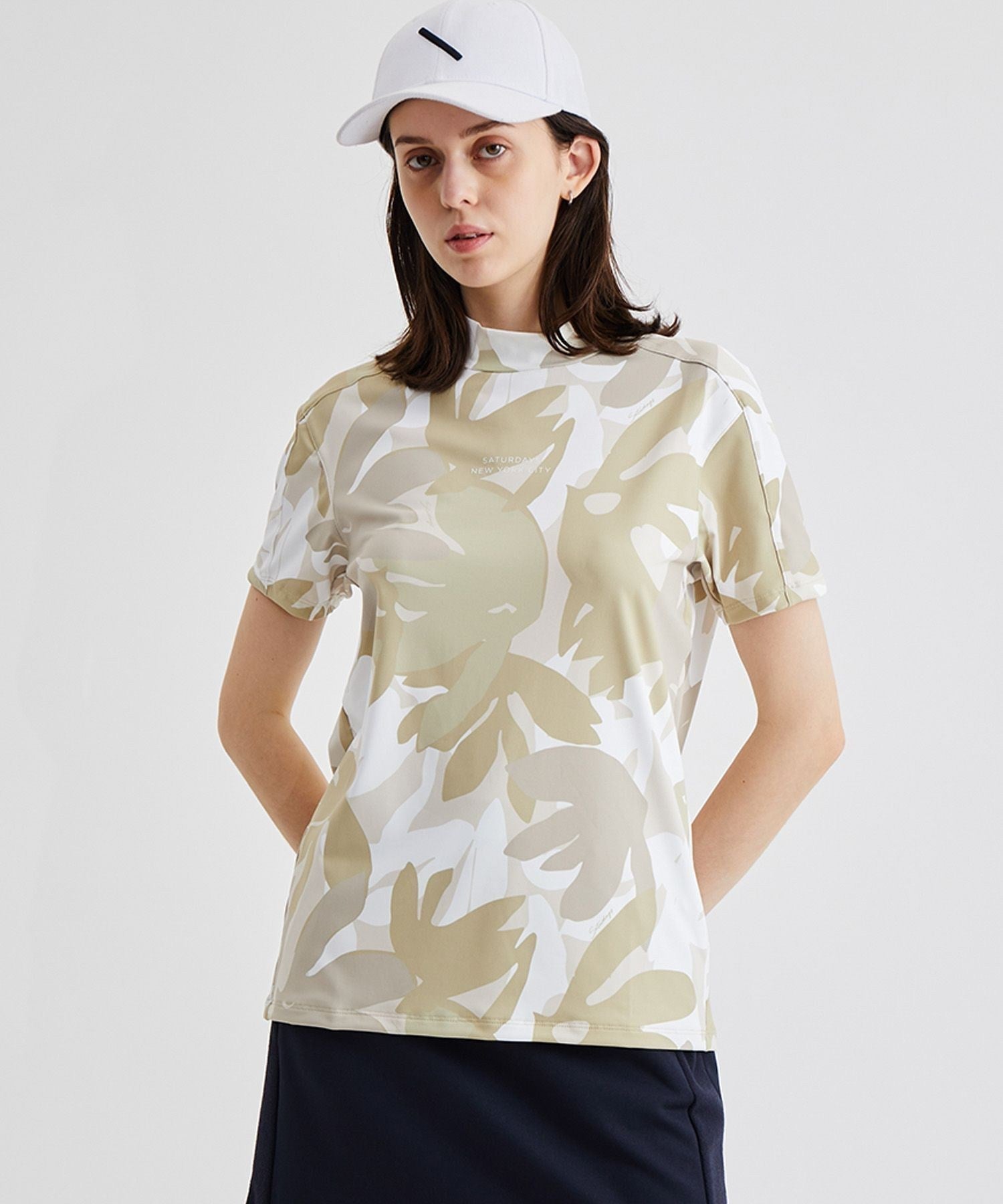 Flower Tech Mock Shirt | WOMEN