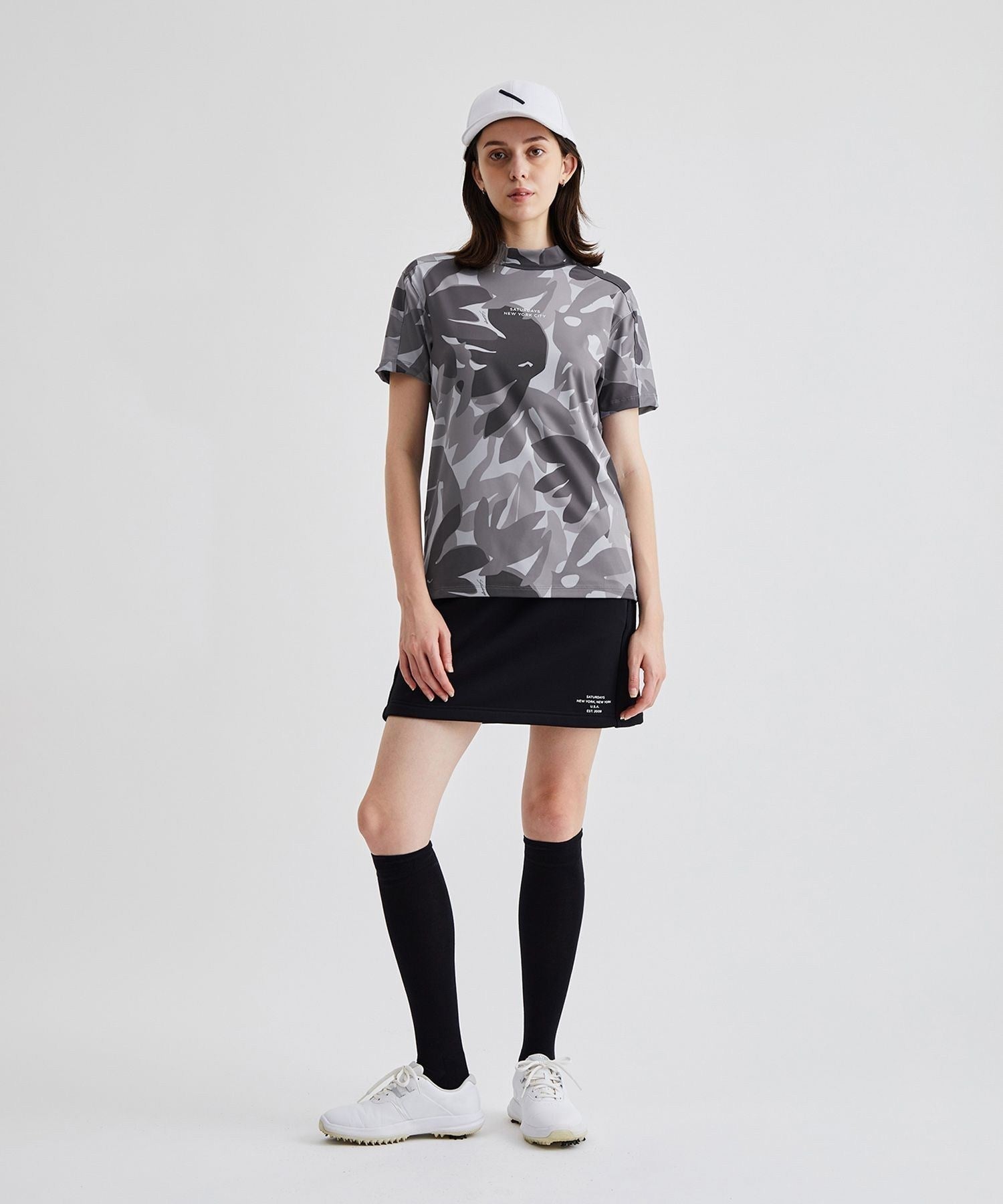 Flower Tech Mock Shirt | WOMEN