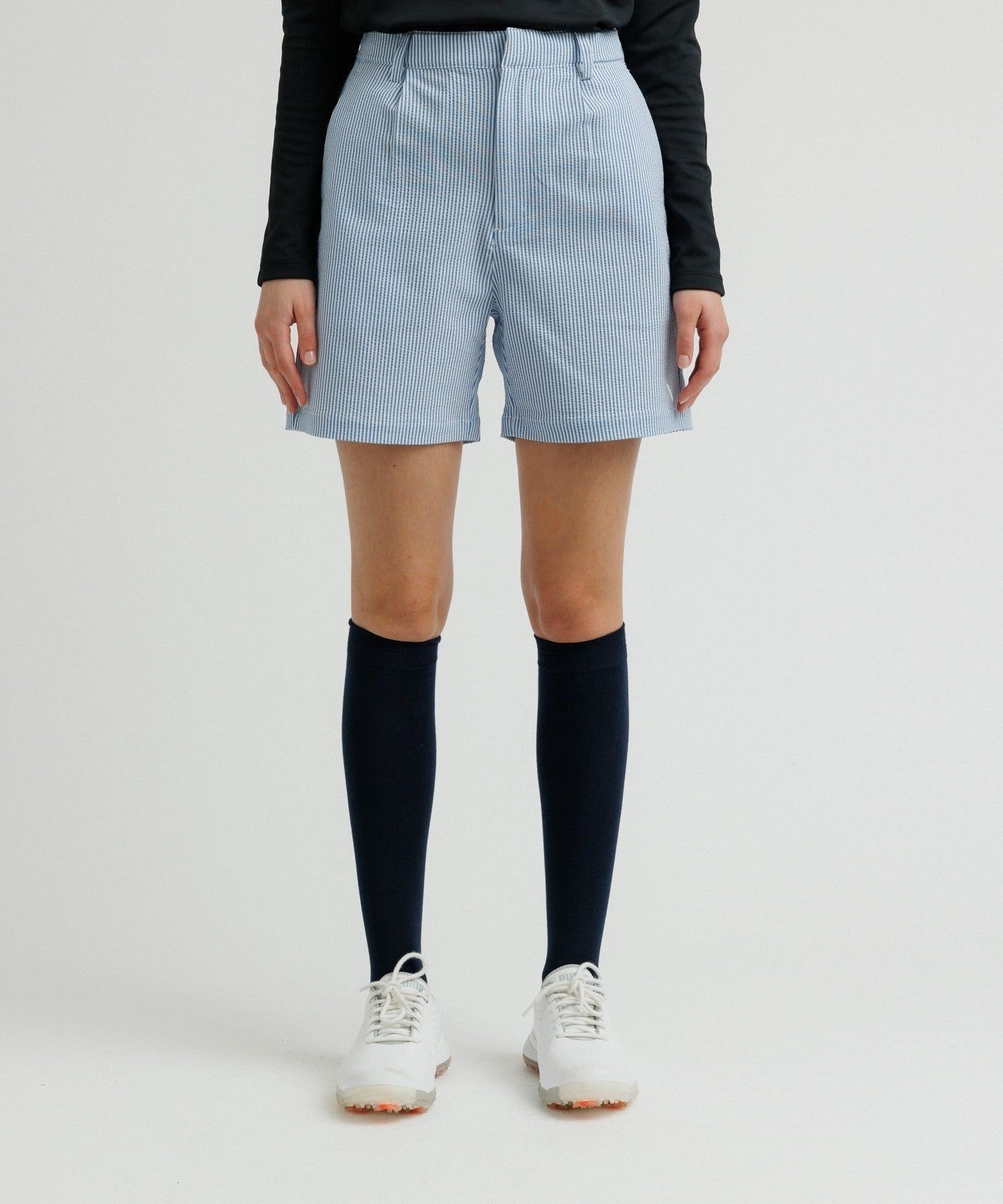 Seersucker One Tuck Short Pant | WOMEN