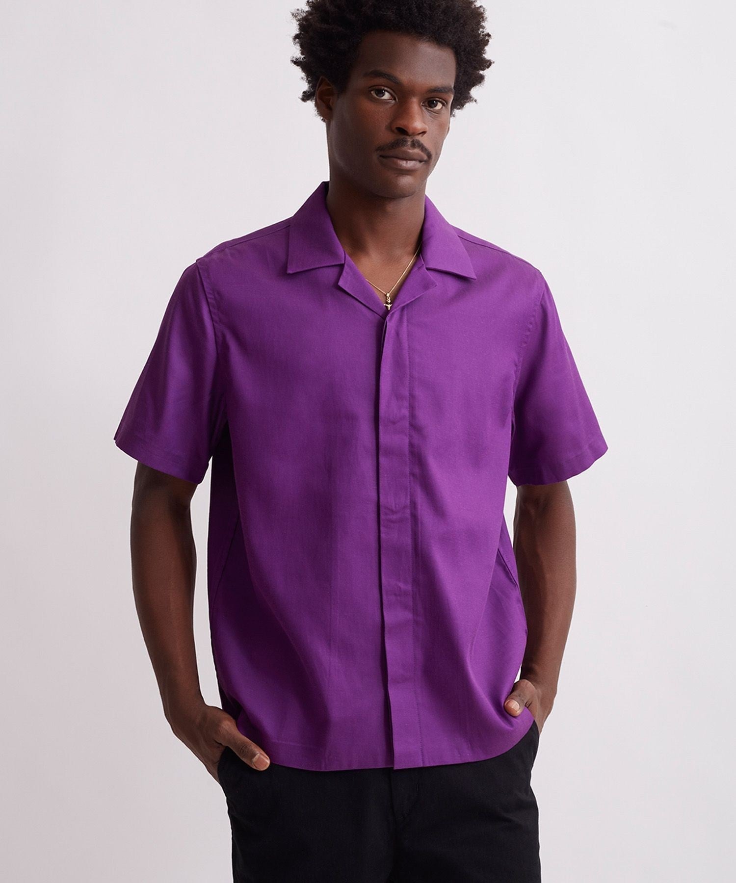YORK CAMP COLLAR SHORT SLEEVE SHIRT