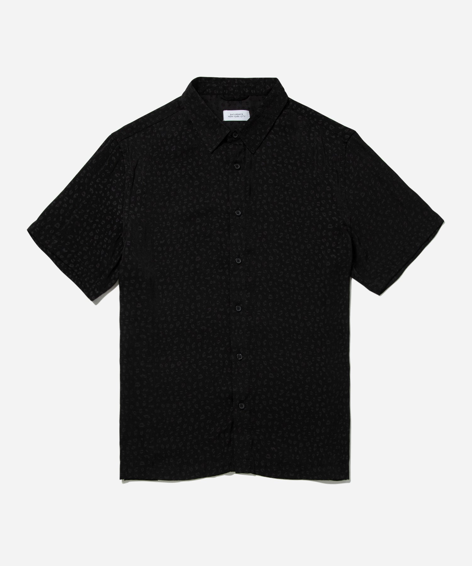 Bruce Leopard Jacquard Short Sleeve Shirt