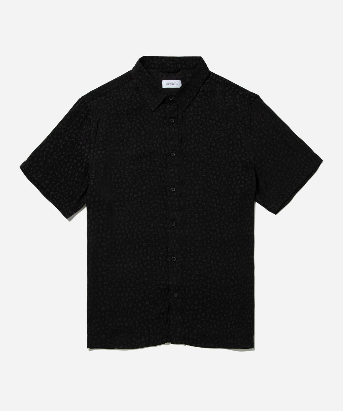 Bruce Leopard Jacquard Short Sleeve Shirt