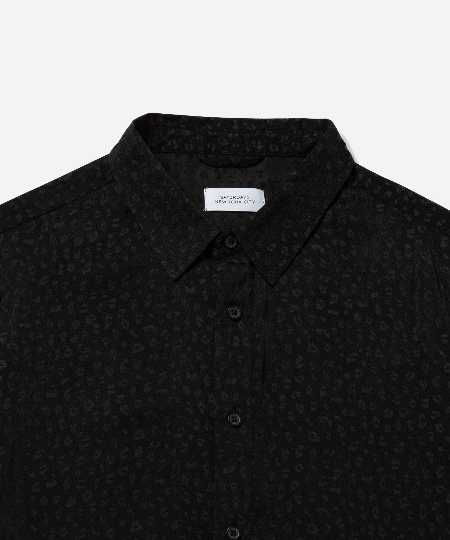Bruce Leopard Jacquard Short Sleeve Shirt