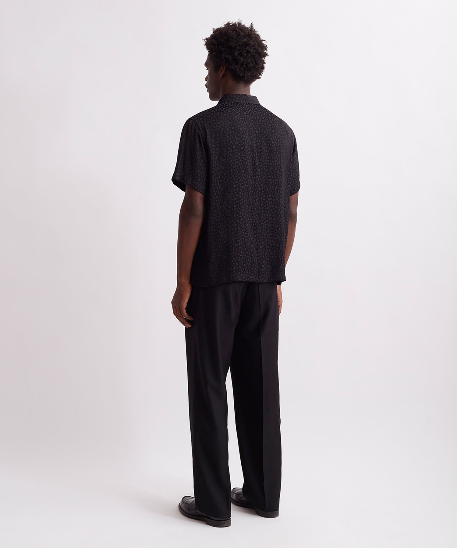 Bruce Leopard Jacquard Short Sleeve Shirt