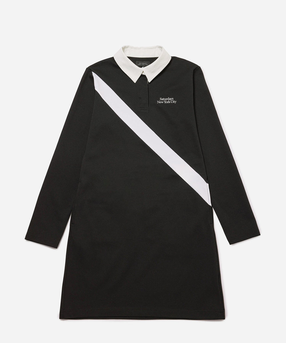 Saturdays New York City ワンピース 黒 Cutline Basic Polo Onepiece | WOMEN | Saturdays NYC Japan