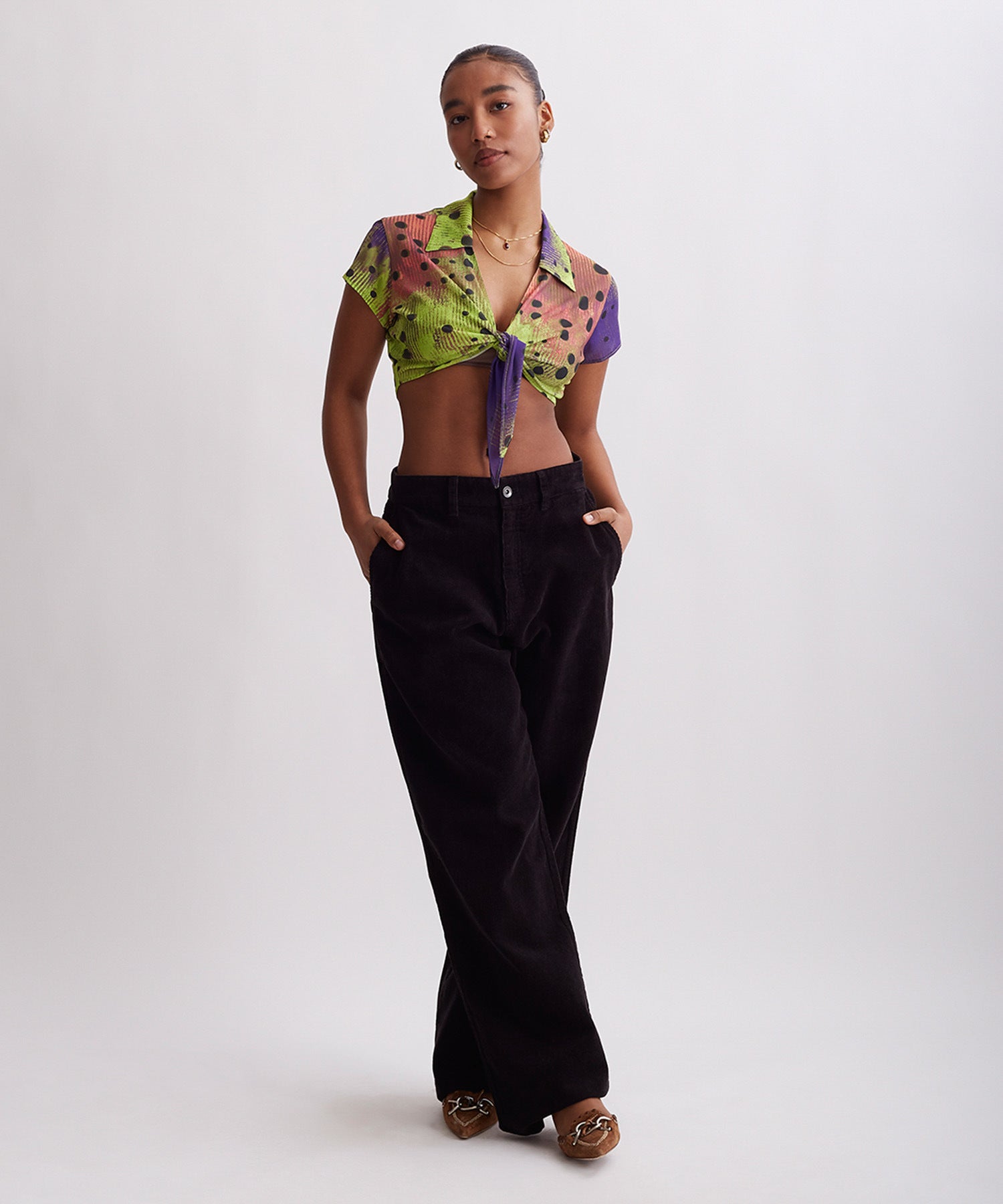 Jillian Tie Front Top