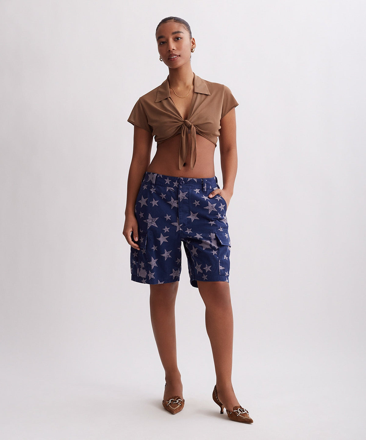 Jillian Tie Front Top