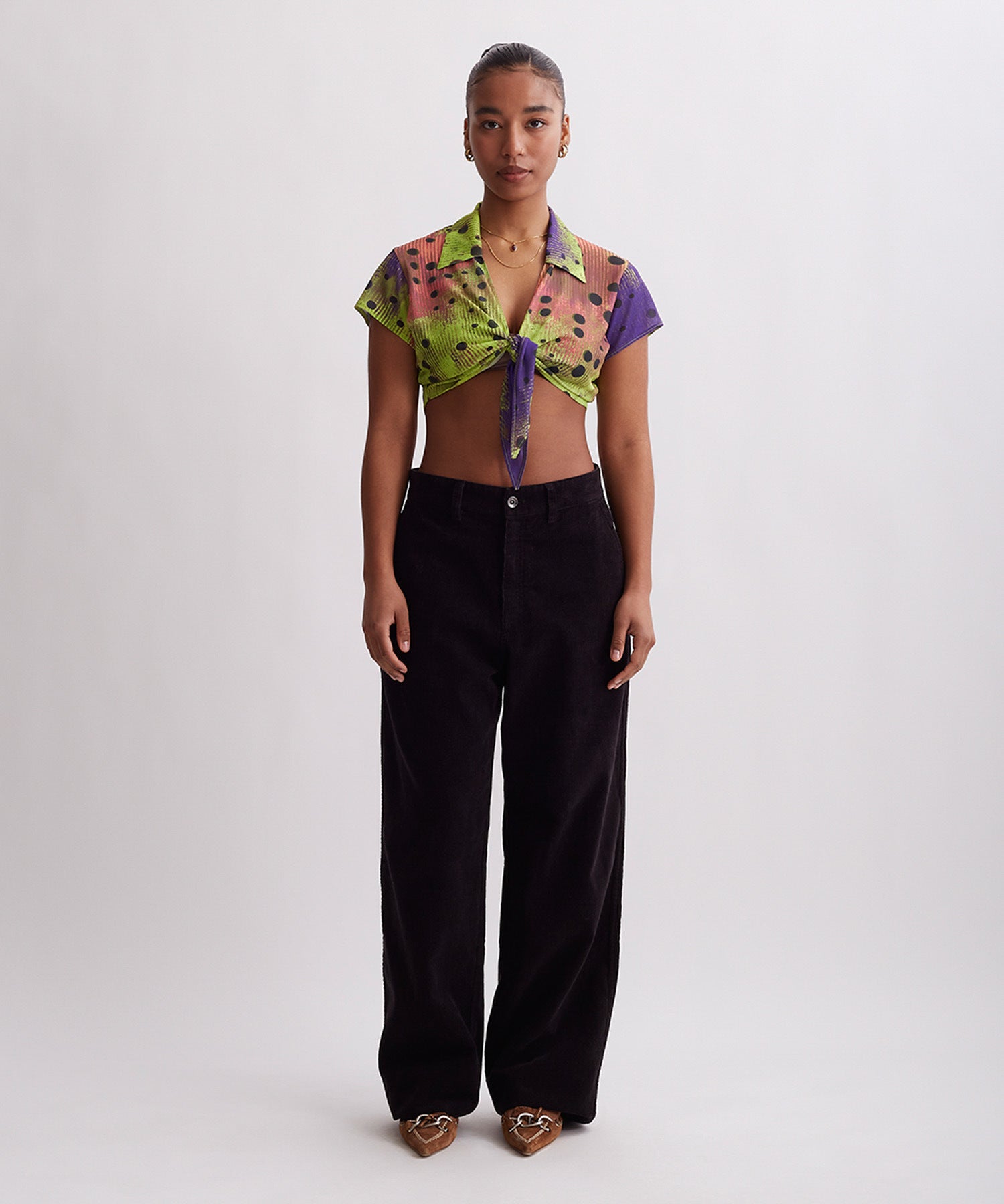 Jillian Tie Front Top