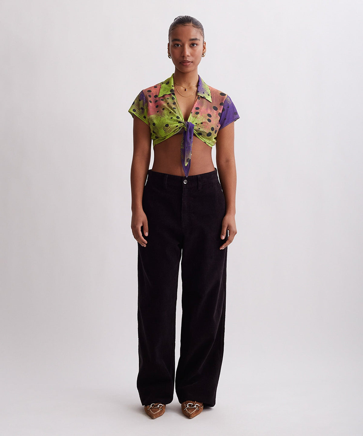 Jillian Tie Front Top
