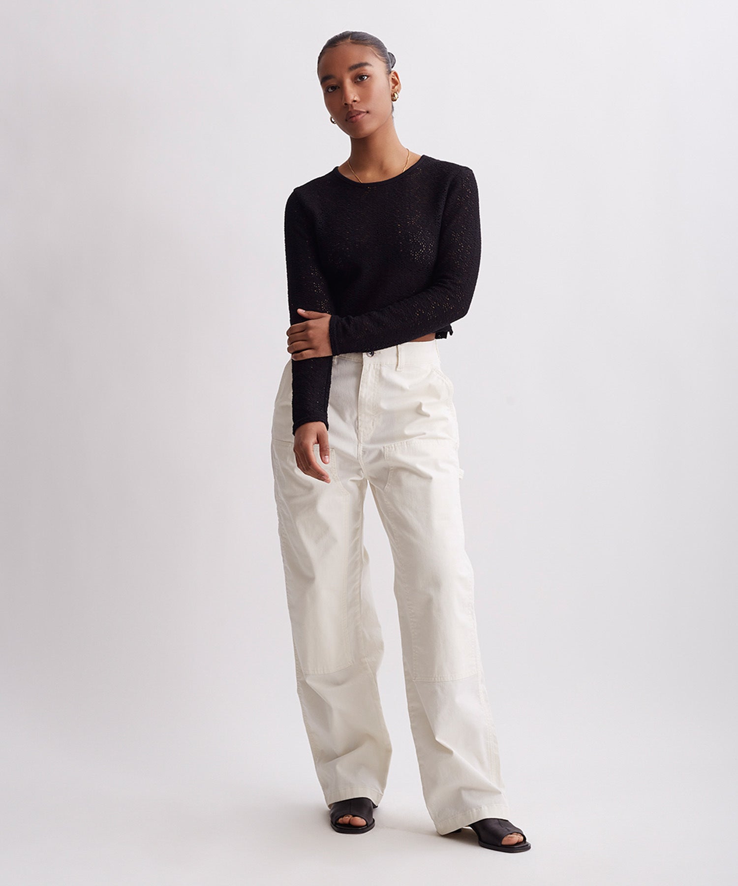 Peii Cotton Mesh L/S Top