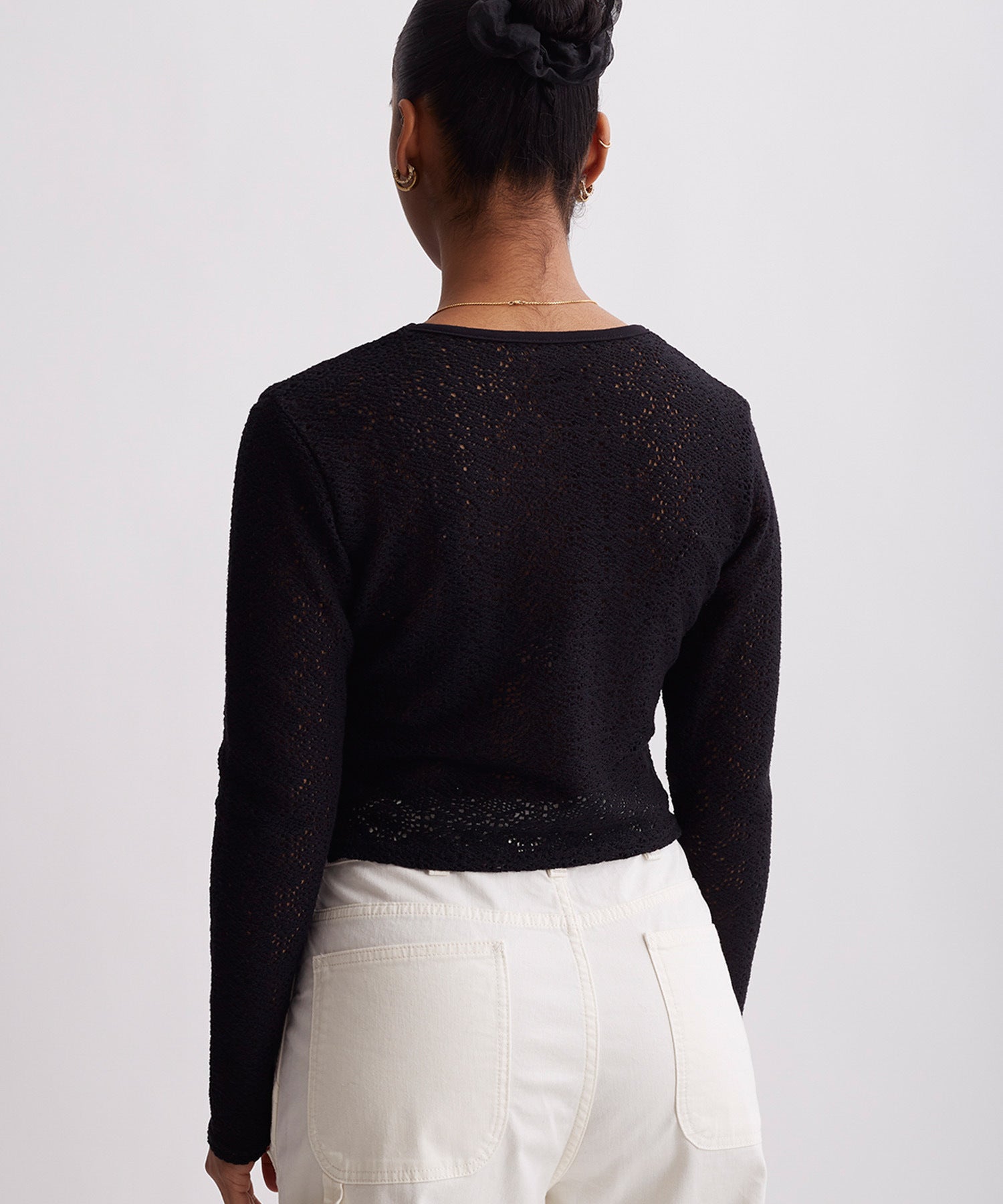 Peii Cotton Mesh L/S Top