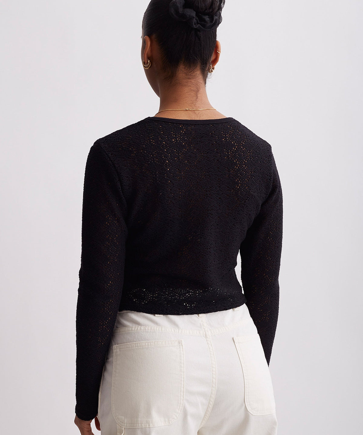 Peii Cotton Mesh L/S Top