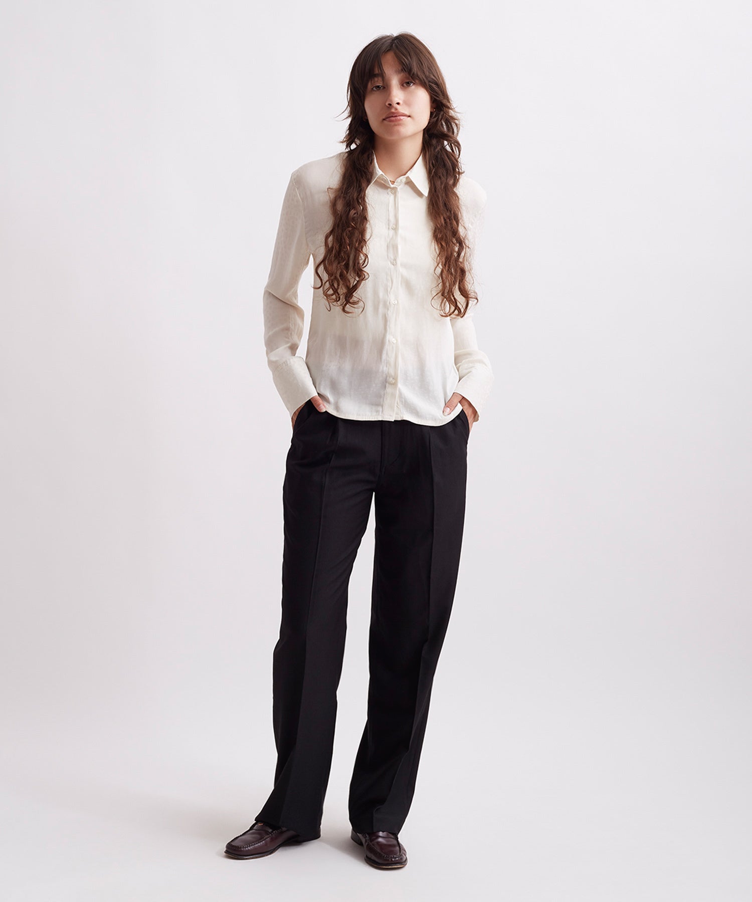 Shay Leopard Jacquard Long Sleeve Shirt