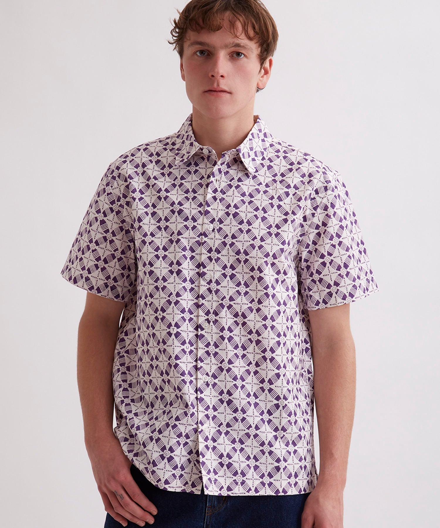 Bruce Block Print Ss Shirt