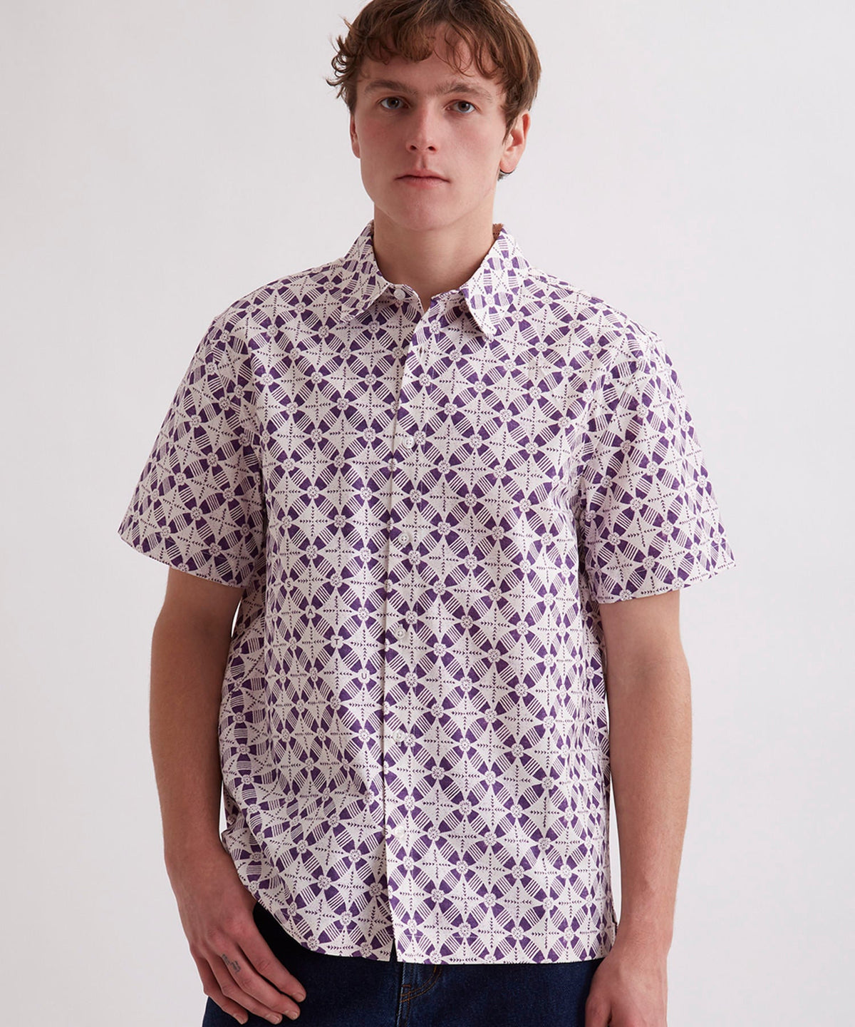 Bruce Block Print Ss Shirt