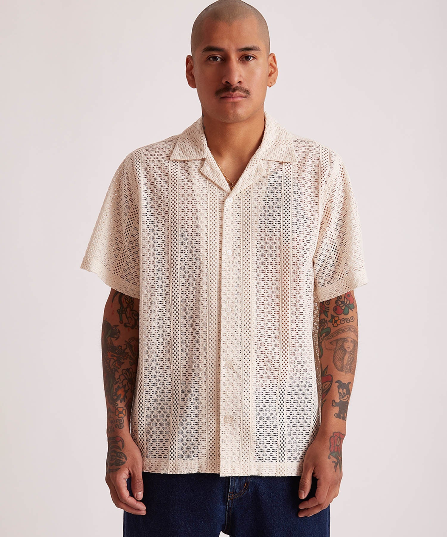 Canty Cotton Lace Ss Shirt