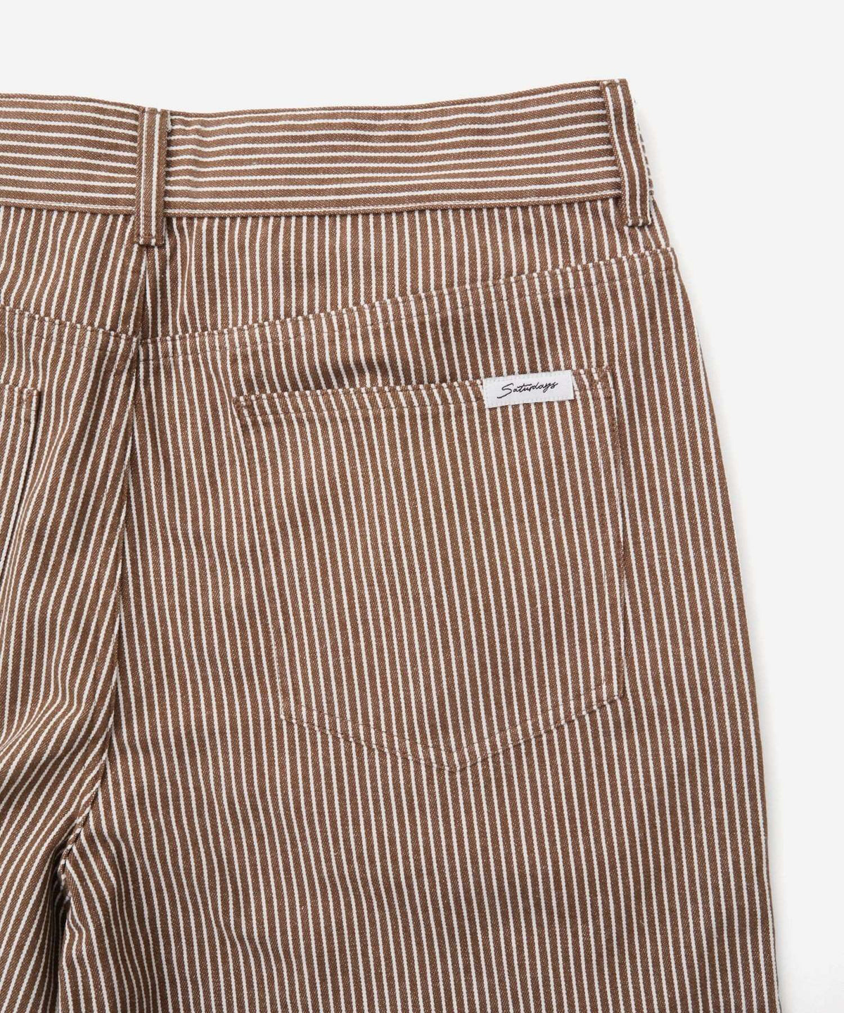 GEORGE STRIPE COTTON TWILL PANT