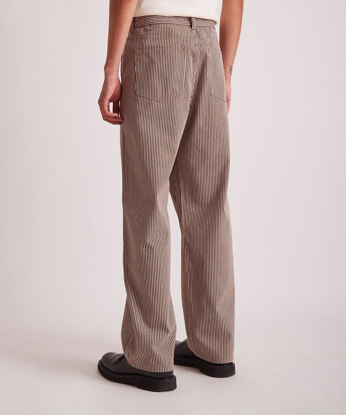 GEORGE STRIPE COTTON TWILL PANT