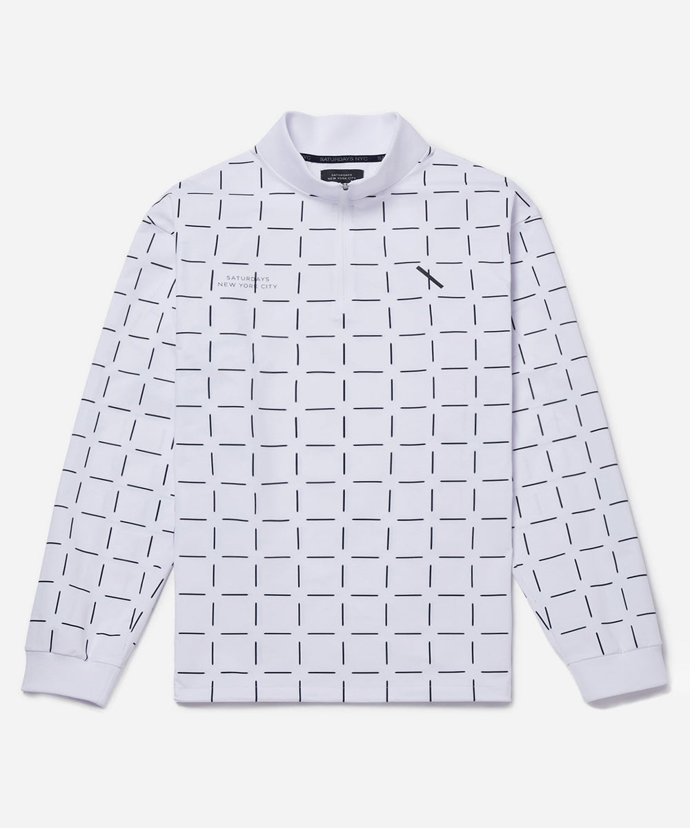 Block Pattern LS Half Zip Shirt | Saturdays NYC Japan