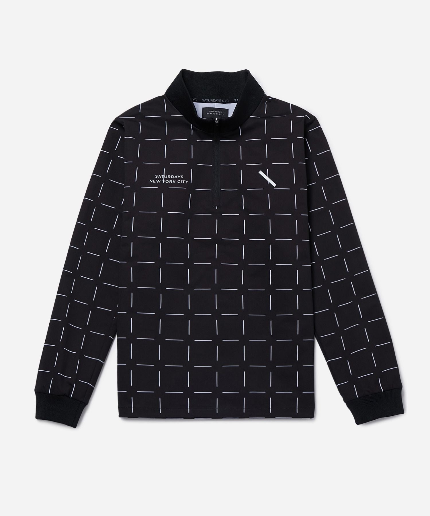 Block Pattern LS Half Zip Shirt | WOMEN