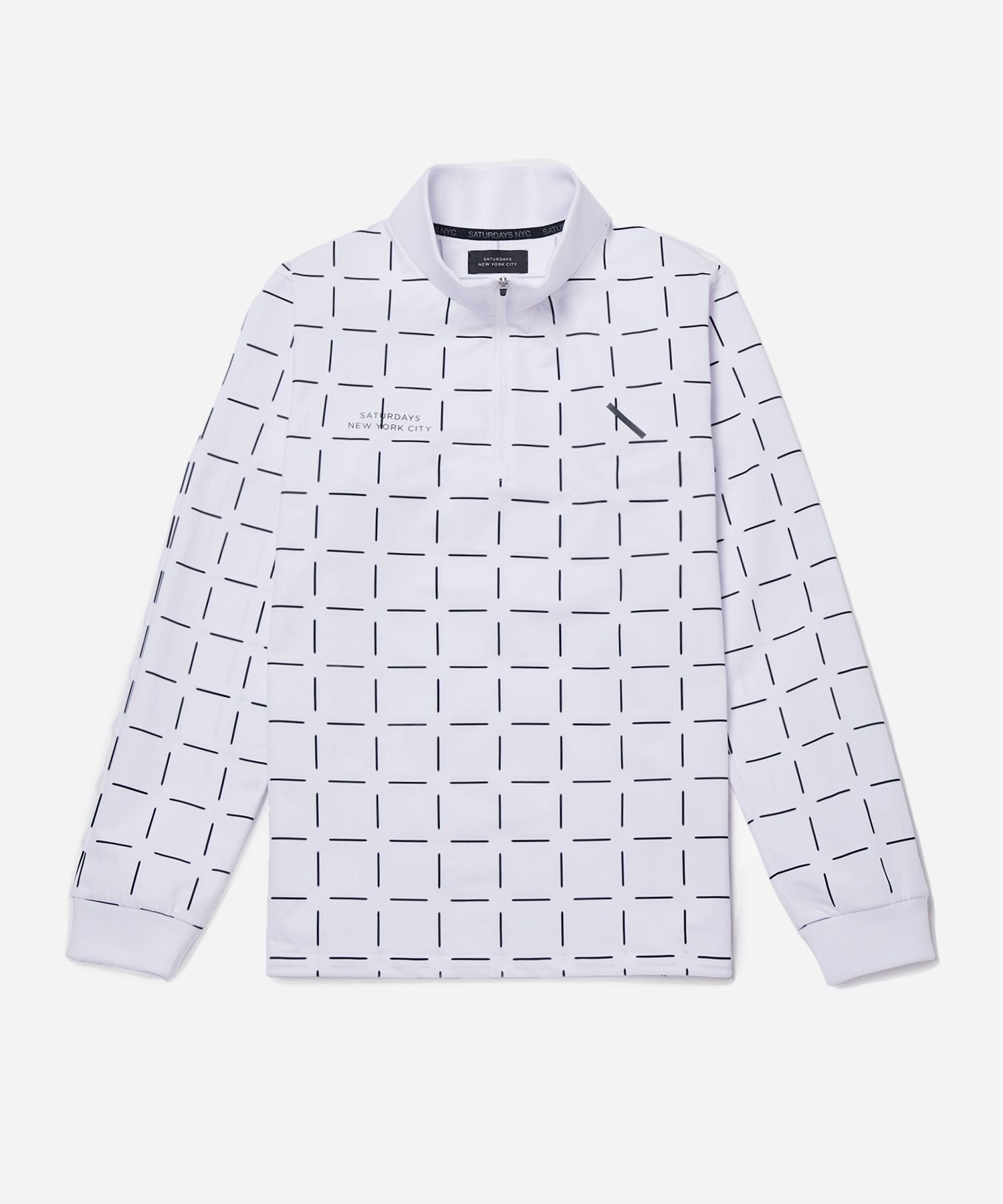 Block Pattern LS Half Zip Shirt | WOMEN