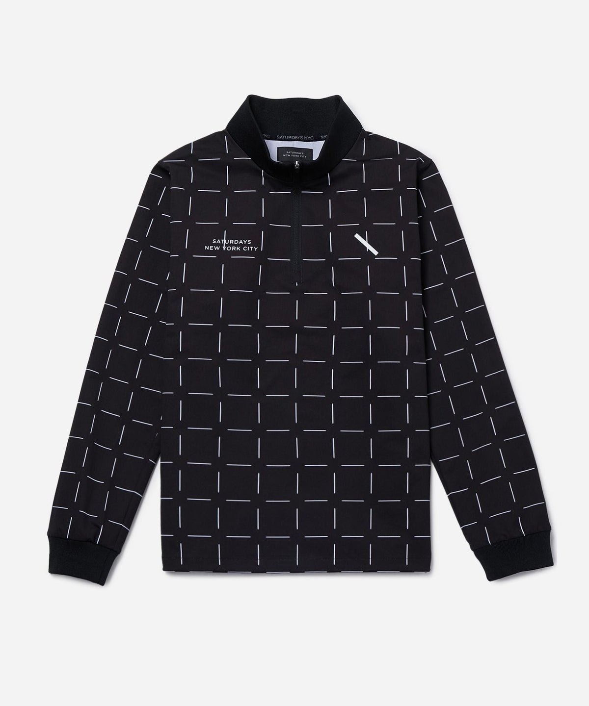 Block Pattern LS Half Zip Shirt | WOMEN