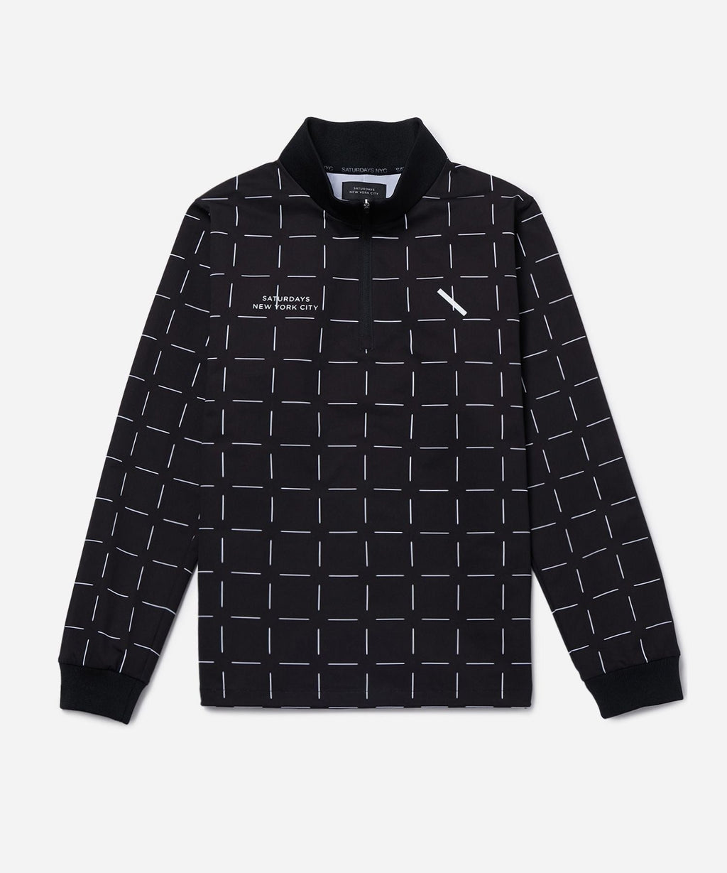 Block Pattern LS Half Zip Shirt | WOMEN