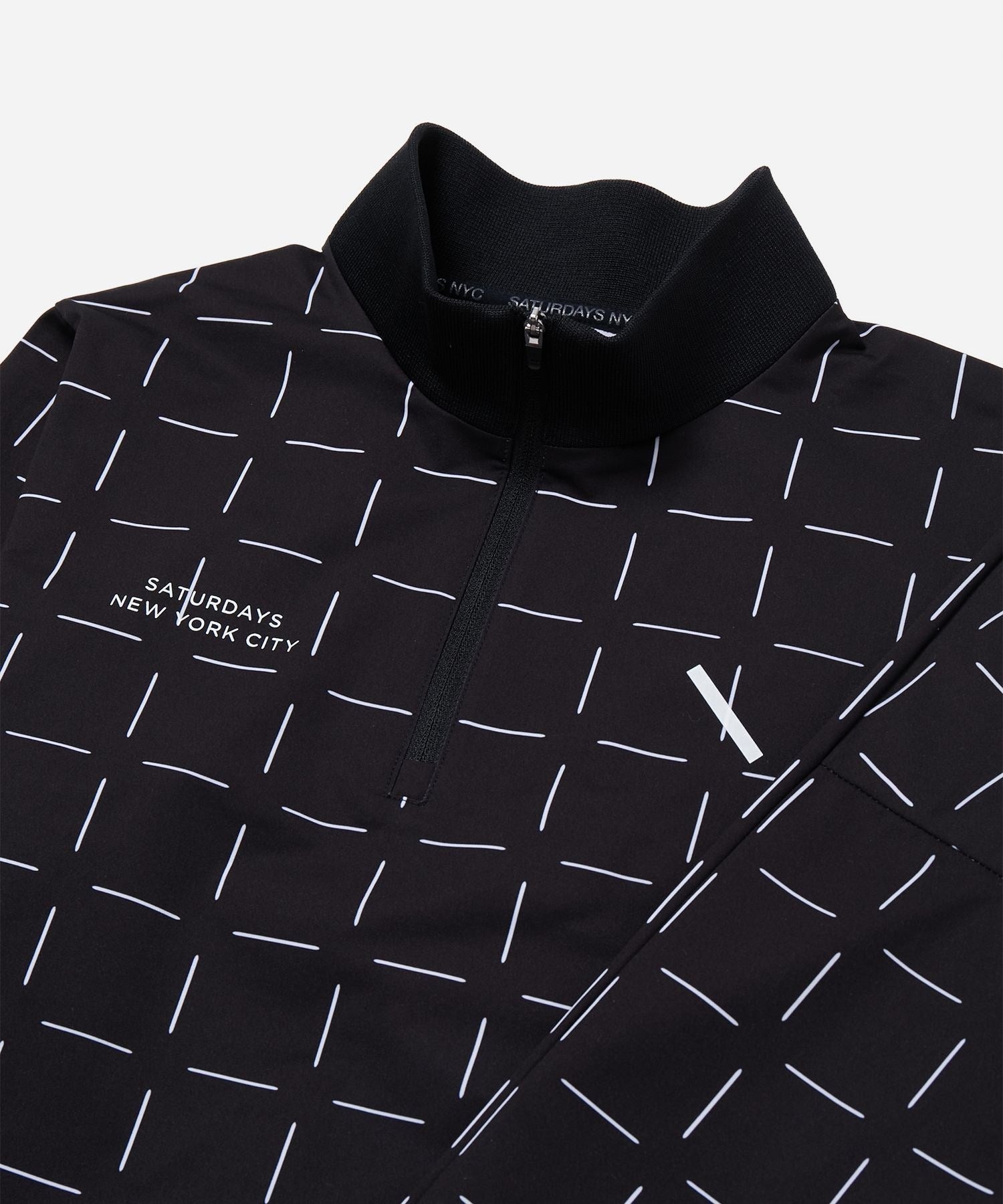 Block Pattern LS Half Zip Shirt | WOMEN