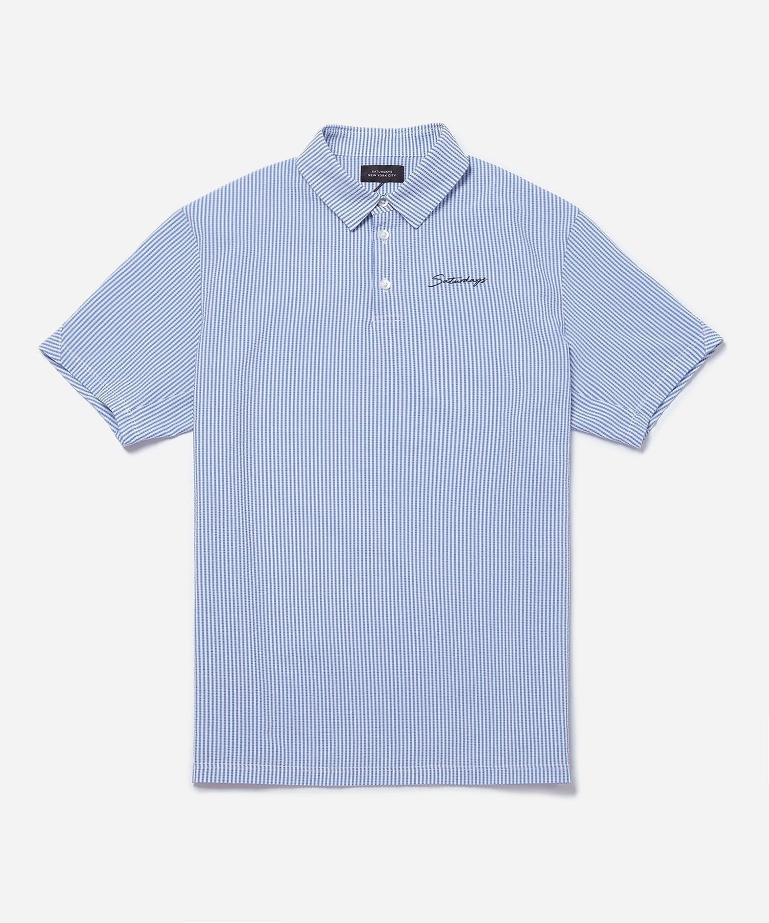 Seersucker Polo Shirt S/S