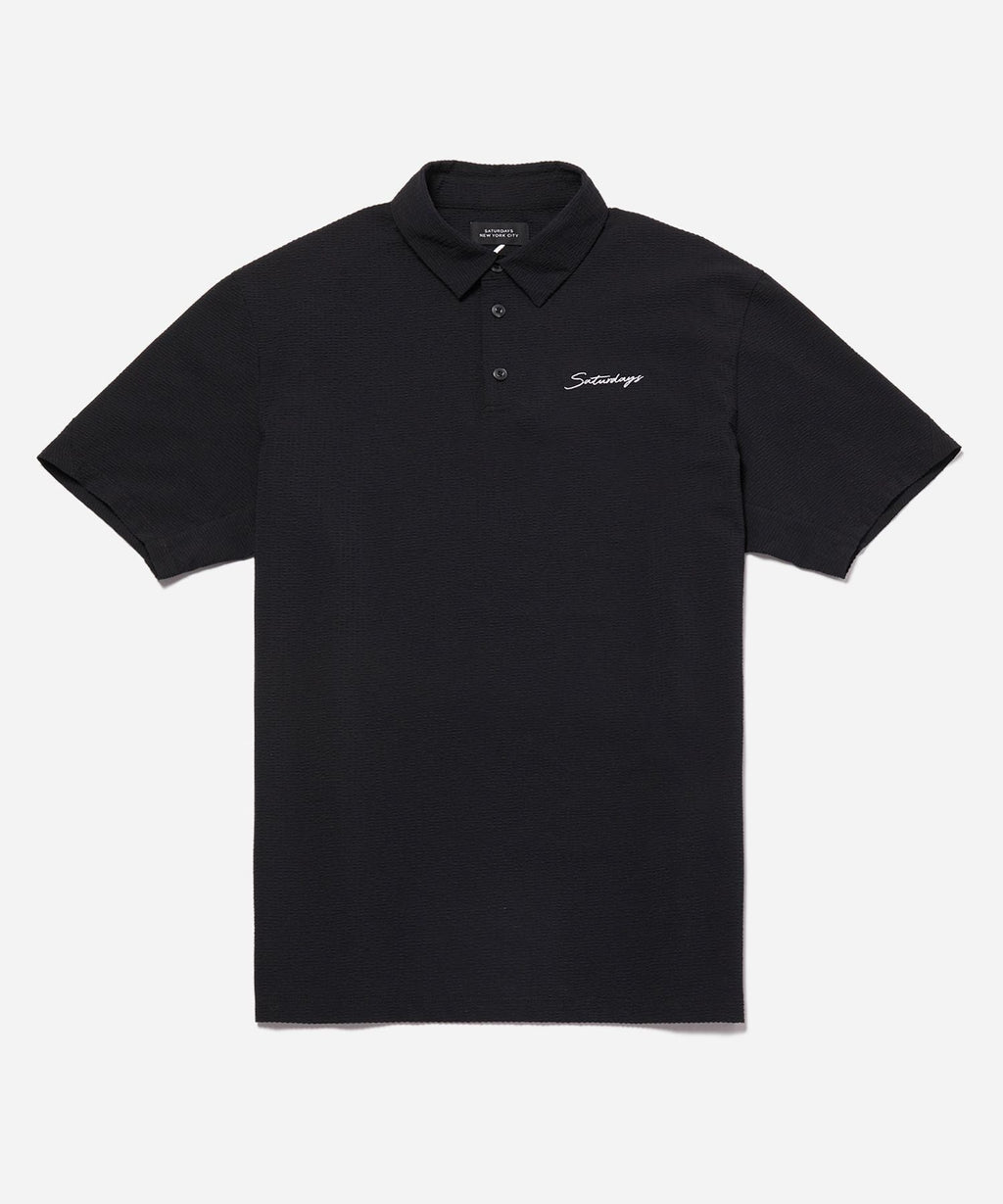 Seersucker Polo Shirt S/S