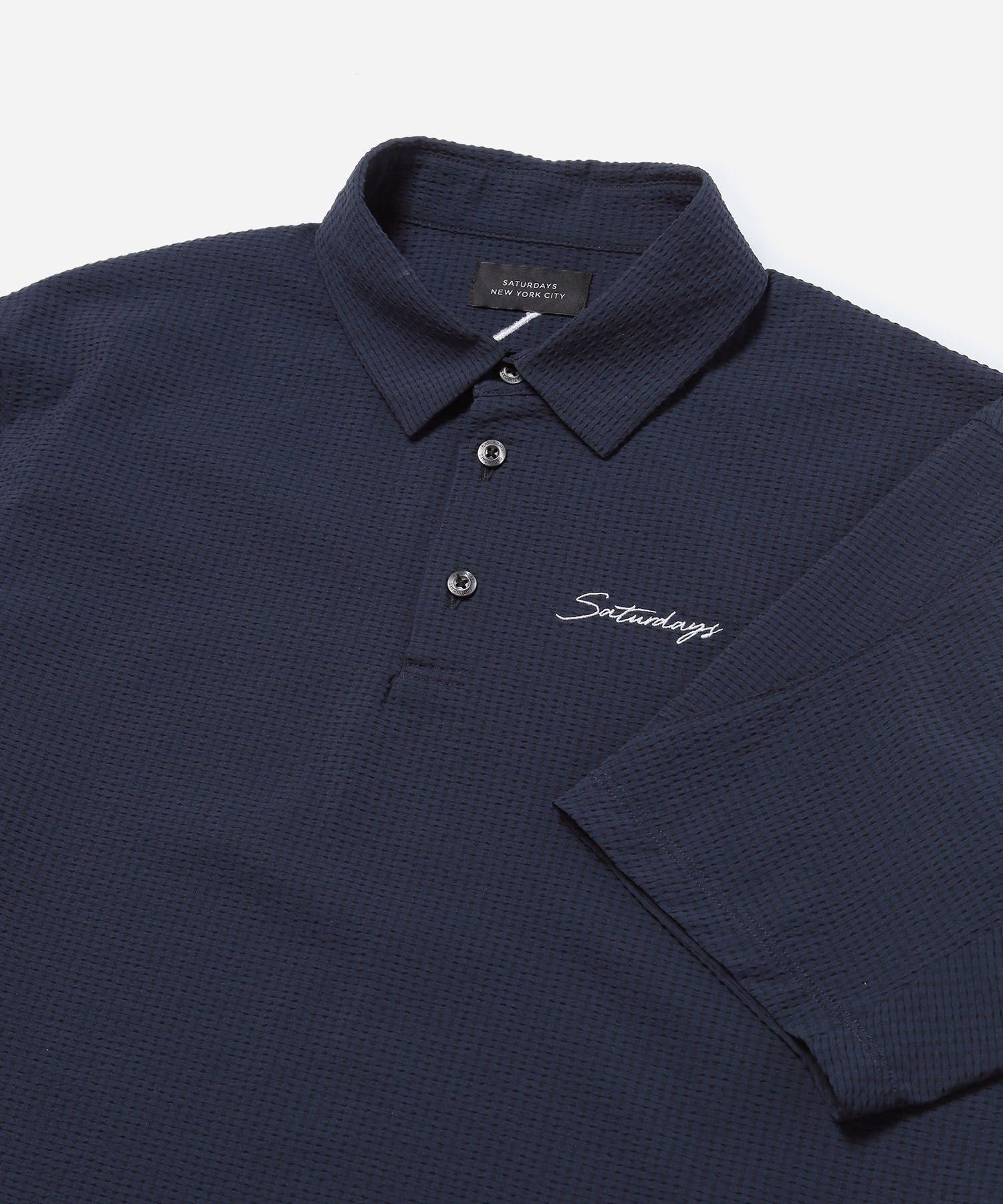 Seersucker Polo Shirt S/S