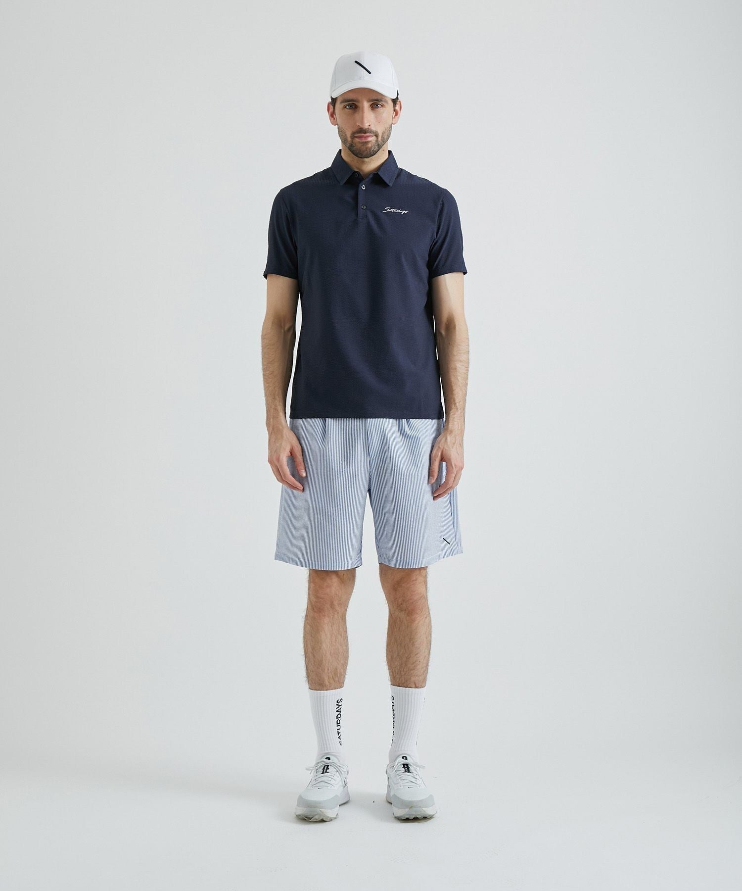 Seersucker Polo Shirt S/S