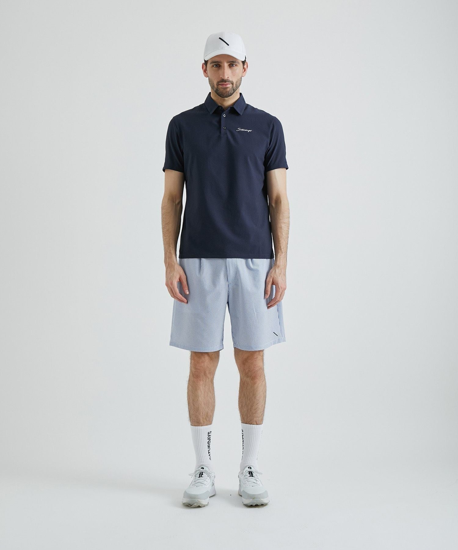 Seersucker Polo Shirt S/S