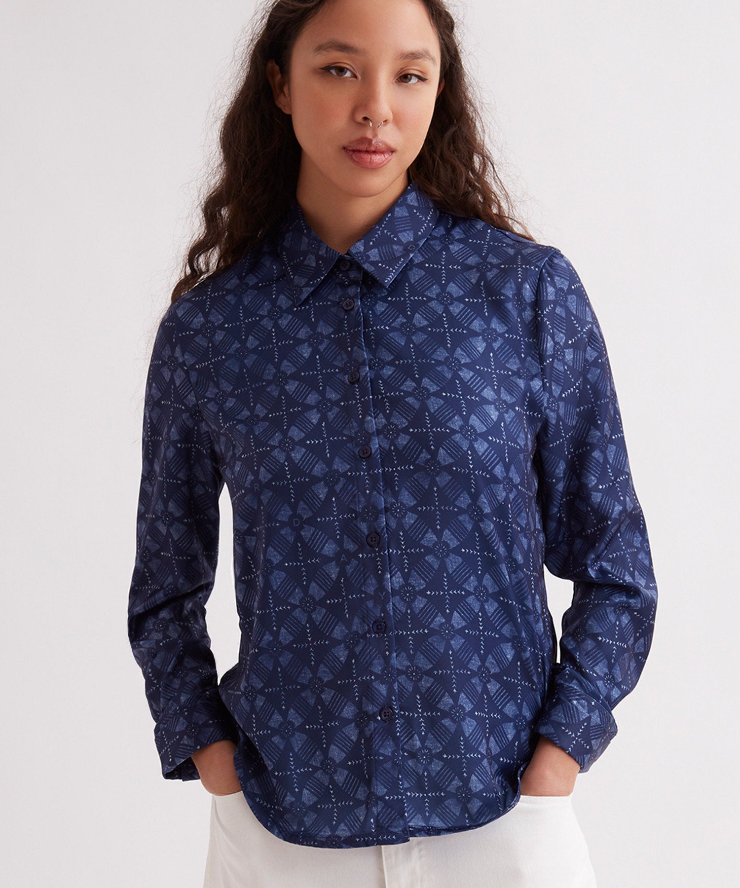 Shay Blockprint Ls Shirt
