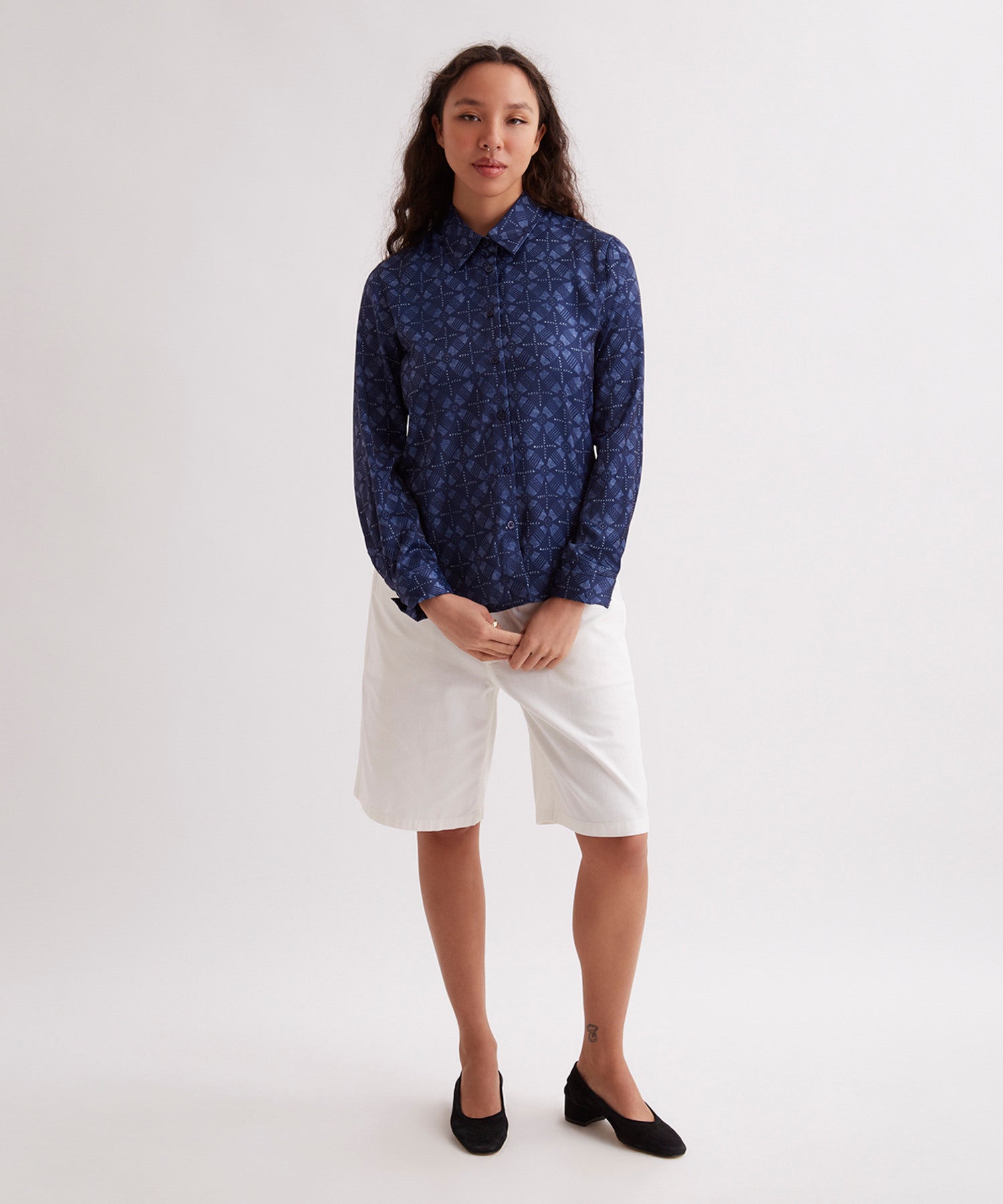 Shay Blockprint Ls Shirt