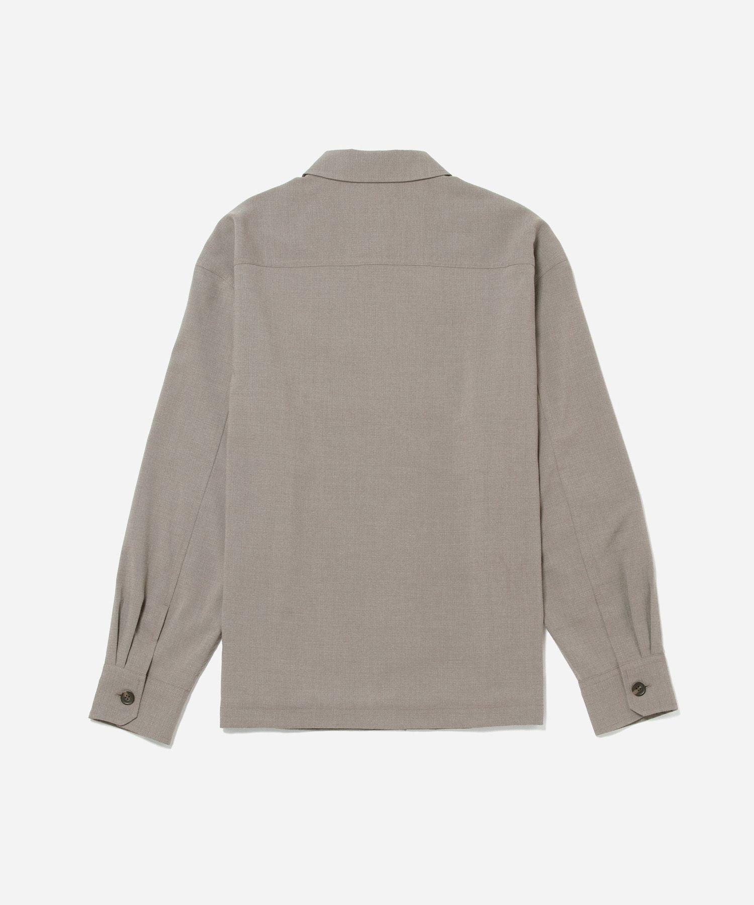 DRIESSEN WOOL GABARDINE LONG SLEEVE SHIRT