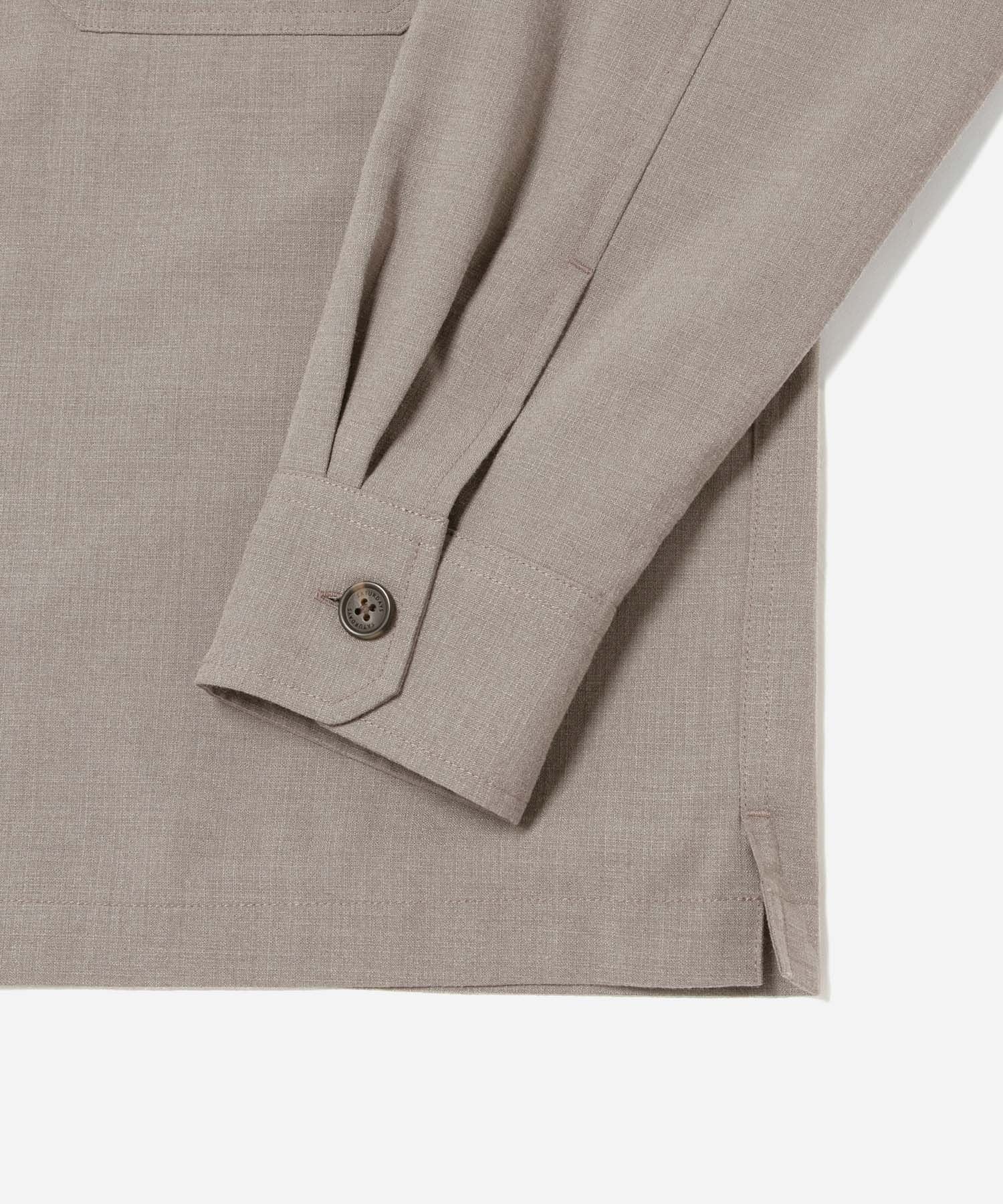 DRIESSEN WOOL GABARDINE LONG SLEEVE SHIRT